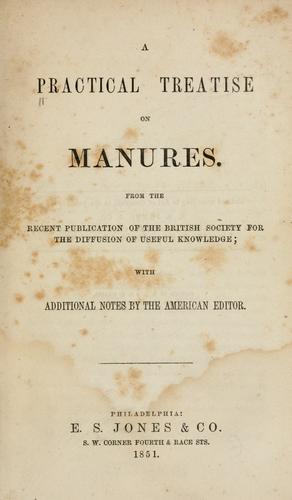 Cover for A practical treatise on manures