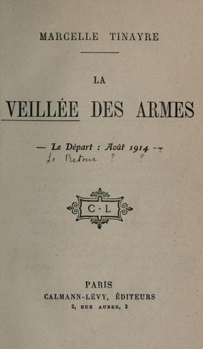 Cover for La veillée des armes.