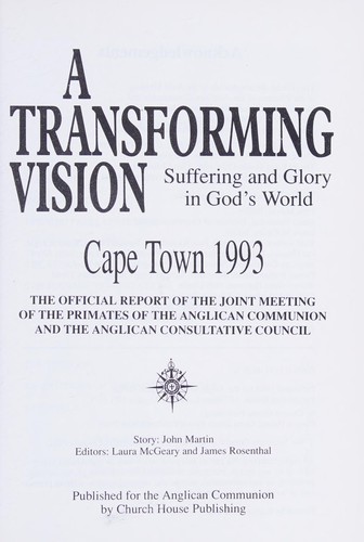 Cover for A transforming vision