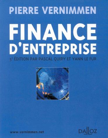 Cover for Finance d'entreprise, 5e édition
