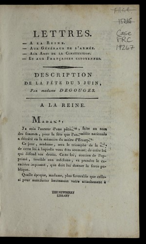 Cover for Lettres