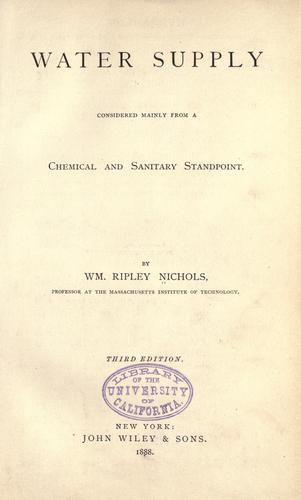 Cover for Water supply