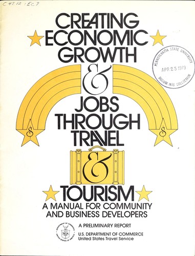 Cover for Creating economic growth & jobs through travel & tourism