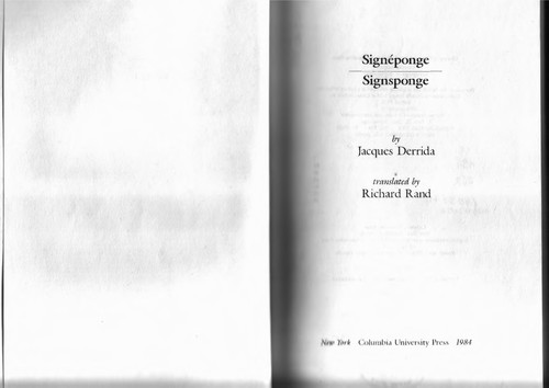 Cover for Signeponge/Signsponge
