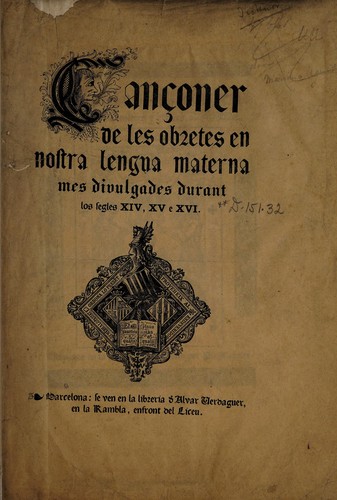 Cover for Cobles nouament fetes sobre los formentes y vsures ab vn villancet