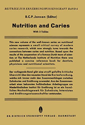 Cover for Nutrition and Caries