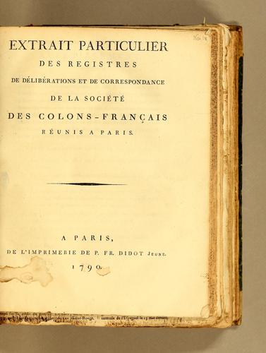Cover for Précis de la conduite du régiment du Port-au-Prince