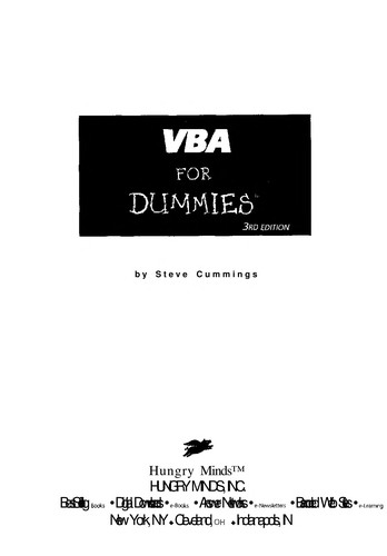 Cover for VBA for dummies
