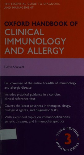 Cover for Oxford Handbook of Clinical Immunology and Allergy