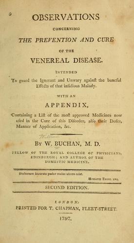 Cover for Observations concerning the prevention and cure of the venereal disease