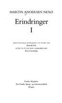Cover for Erindringer