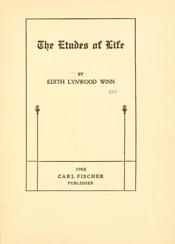 Cover for The etudes of life
