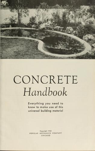 Cover for Concrete handbook