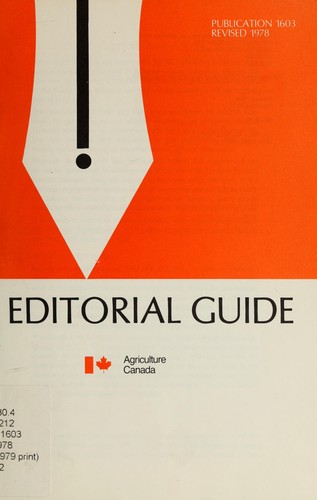 Cover for Editorial guide