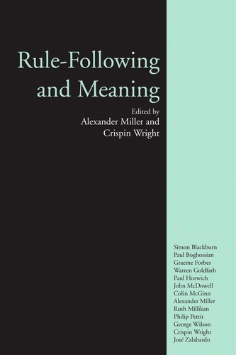 Cover for Rule-Following and Meaning