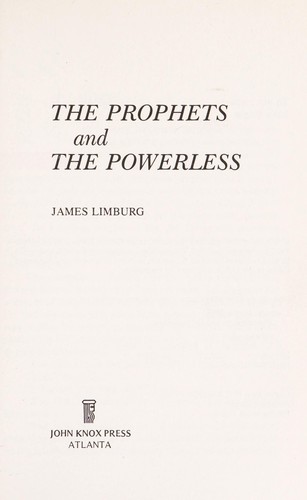 Cover for The prophets and the powerless
