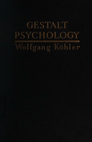 Cover for Gestalt psychology,