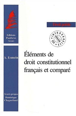 Cover for Elements de droit constitutionnel français et compare