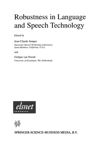 Cover for Robustness in Language and Speech Technology