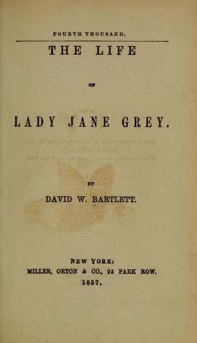 Cover for The life of Lady Jane Grey.