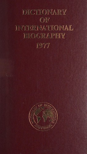 Cover for Dictionary of international biography