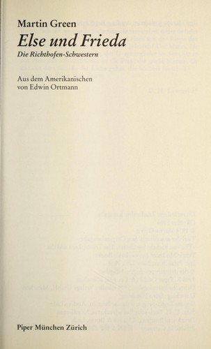 Cover for Else und Frieda