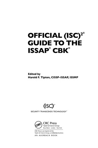Cover for Official (ISC)² guide to the ISSAP CBK