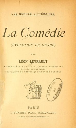 Cover for La comédie