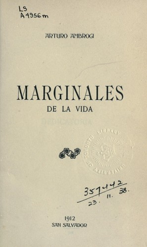 Cover for Marginales de la vida