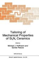 Cover for Tailoring of Mechanical Properties of Si3N4 Ceramics (NATO Science Series E:)