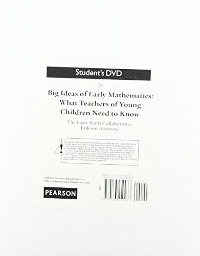Cover for Student's DVD for Big Ideas of Early Mathematics