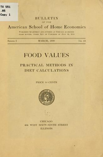 Cover for Food values