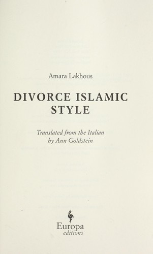 Cover for Divorce Islamic style