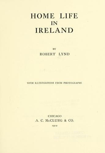 Cover for Home life in Ireland