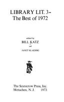 Cover for Library Literature 3