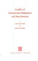 Cover for Conflict of international obligations and state interests.
