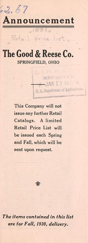 Cover for Announcement