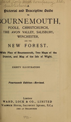 Cover for A pictorial and descriptive guide to Bournemouth