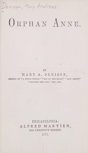 Cover for Orphan Anne