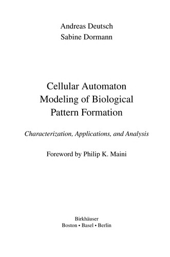 Cover for Cellular automaton modeling of biological pattern formation