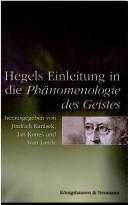 Cover for Hegels Einleitung in die Ph anomenologie des Geistes