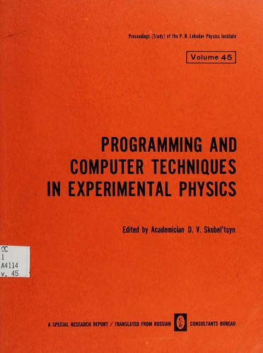 Cover for Programming and computer techniques in experimental physics.