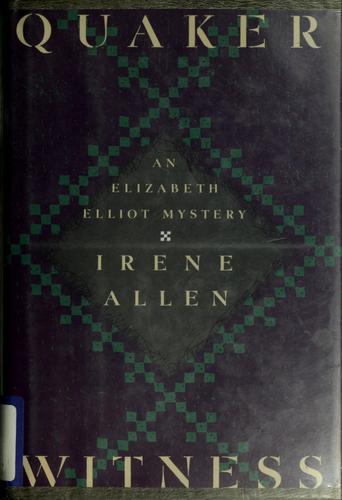 Cover for Quaker witness