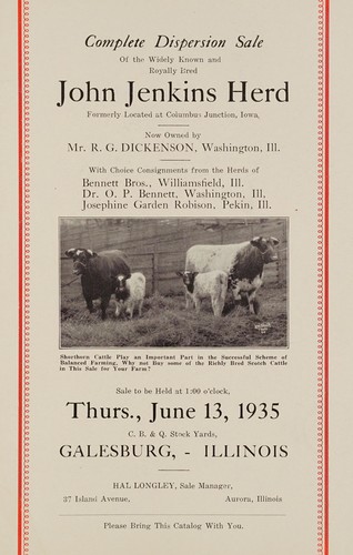 Cover for Richly bred Scotch shorthorns