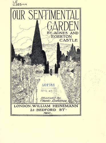 Cover for Our sentimental garden