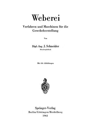 Cover for Weberei