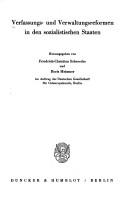 Cover for Verfassungs- und Verwaltungsreformen in den sozialistischen Staaten