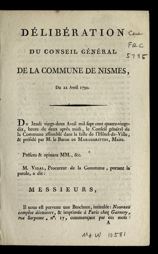 Cover for De libe ration