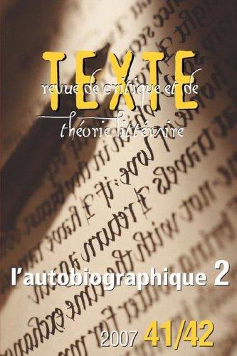 Cover for l'autobiographique 2