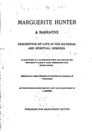 Cover for Marguerite Hunter